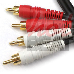 AV-945N 2Male RCA to 2Male RCA 6 ft Heavy Duty Shielded Thick Audio Cable