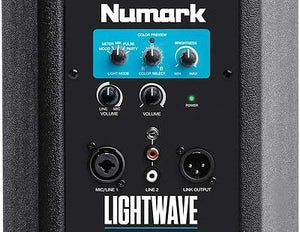 Numark Lightwave Speakers Built-in LED Lights Sync Light Show 0676762263115