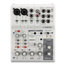 Load image into Gallery viewer, Yamaha AG06 digital audio mixer shown from the front against a white background.