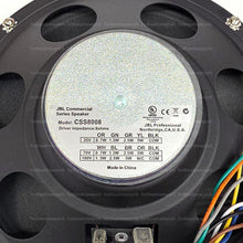 Load image into Gallery viewer, JBL CSS8008 8" Multi-tap Ceiling Mountable Speaker 5W White for 25/70/100V Systems