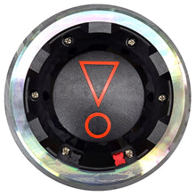 Load image into Gallery viewer, JBL D405 TRIO-X Top View Showing the new Exclamation Mark Logo  of JBL on the professional Line and Red terminal on the bottom right and negative black terminal on the left side