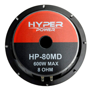 HyperPower 8" High Output Midrange Speaker HP-80MD 300 Watt-RMS 8 ohm