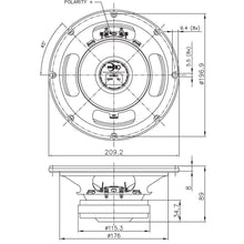 Load image into Gallery viewer, Faital Pro 8FE200 8ohm 8" Woofer Midrange Midbass Replacement speaker 95dB