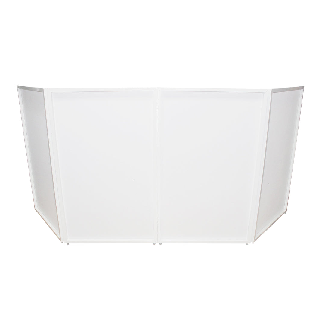 Four Panel Collapse and Go DJ Facade W-White Frame and Carry Bag | Black and White Scrims
